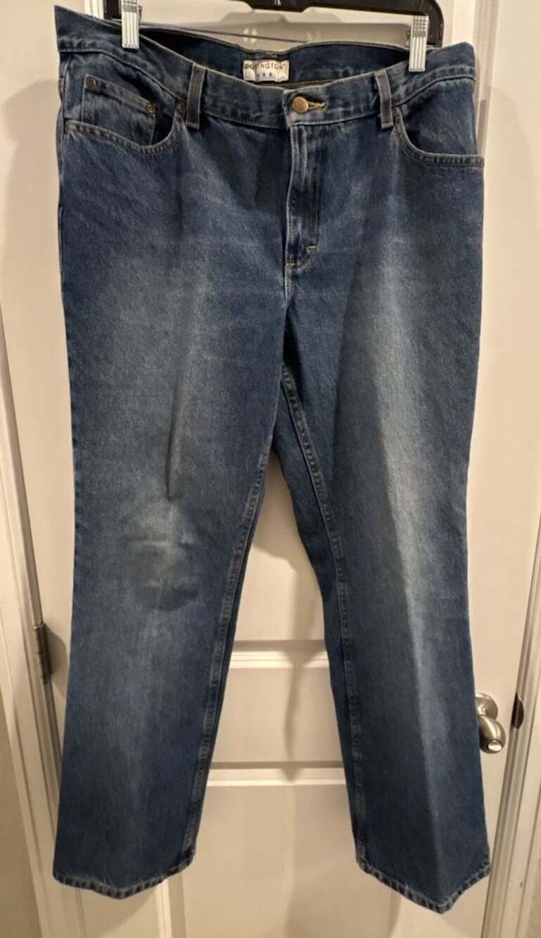 Covington Boot Cut Jeans Size 14 Medium Wash 100% Cotton Blue Denim Pants